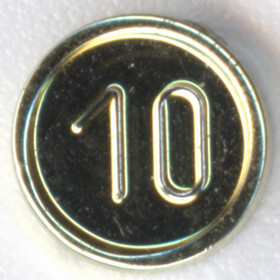 Aranyozott Króm 10-es Érme
