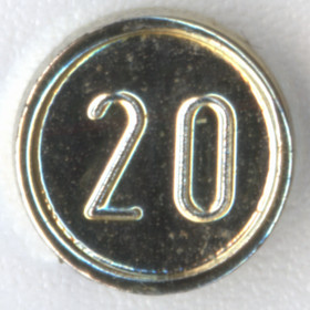 Aranyozott Króm 20-as Érme