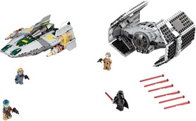 Vader TIE vadászgépe az A-szárnyú csillaghajó ellen