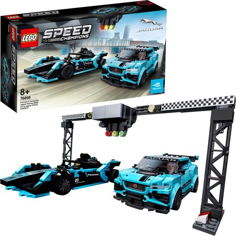 LEGO® Speed Champions 76898 - Formula E Panasonic Jaguar Racing GEN2 car & Jaguar I-PACE eTROPHY