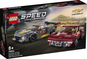 LEGO® Speed Champions 76903 - Chevrolet Corvette C8.R Race Car és 1968 Chevrolet Corvette