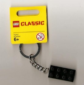 Fekete 2x4 Kocka Kulcstartó