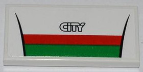 Fehér 2x4 csempe city matricával