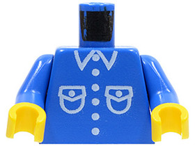 Kék Minifigura Test - Zsebes Ing