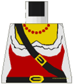 Fehér Minifig felsőrész, Női Kalóz (használt)