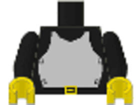 Fekete Castle Minifig Torzó, Kar, Kéz