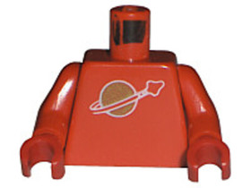 Piros Classic Space Minifigura Test Használt