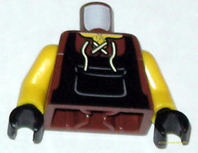 Vöröses barna Minifig felsőrész, Kovács