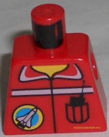 Piros Minifig felsőrész, Űrhajós mérnők