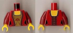 Piros Minifig felsőrész, hercegnő