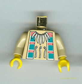 Bézs Minifig felsőrész, Indián