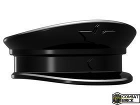 Fekete WWII German Officer Visor Cap