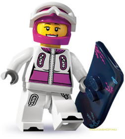Minifigura 3. sorozat- Snowboardos