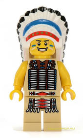 Minifigura 3. sorozat- Indián főnök (kieg.nélkül)