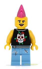 Minifigura 4. sorozat - Punk rocker (kieg.nélkül)