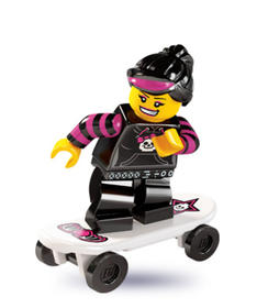Minifigura 6. sorozat - Gördeszkás lány
