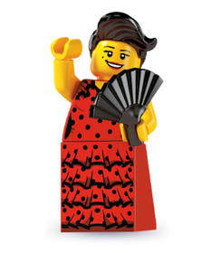 Minifigura 6. sorozat - Flamenco táncos