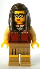 Minifigura 10. sorozat - Könyvtárosnő (kieg.nélkül)