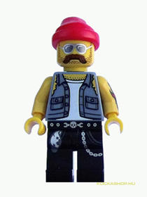 Minifigura 10. sorozat - Motorkerékpár szerelő (kieg.nélkül)