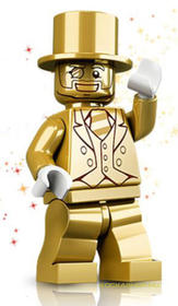 Minifigura 10. sorozat - Mr. Gold (kieg.nélkül)