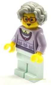 Minifigura 11. sorozat - Nagymama (kieg.nélkül)