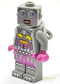 Minifigura 11. sorozat - Felhúzós robotlány (kieg.nélkül)