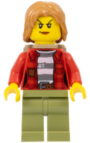Mountain Police - Crook Female Jacket over 87 Prison Stripes, Backpack