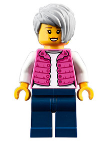 Camper, Female, Dark Pink Jacket, Dark Blue Legs, Light Bluish Gray Female Hair Short Tousled