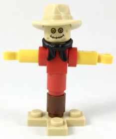 Scarecrow - Tan Fedora, Black Bandana, Red Shirt