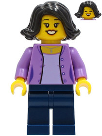 Mom - Medium Lavender Jacket, Dark Blue Legs, Black Hair
