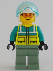 Rescue Helicopter Pilot - Male, Orange Glasses