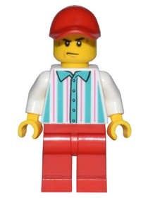 Hot Dog Vendor - Red Legs and Cap, Sweat Drops