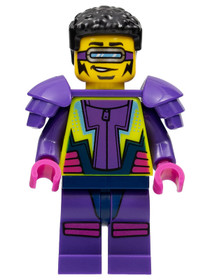 Stuntz Driver, The Blade Stunt, Black Coiled Hair, Dark Purple Shoulder Armor and Legs