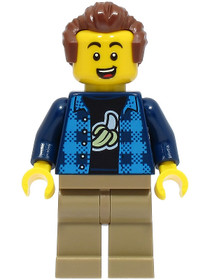 Stuntz Spectator - Male, Dark Blue and Dark Azure Jacket, Dark Tan Legs, Reddish Brown Hair