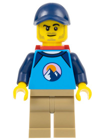 Go-To Gary - Dirt Bike Rider, Dark Azure and Dark Blue Shirt, Dark Tan Legs, Dark Blue Cap, Red Back