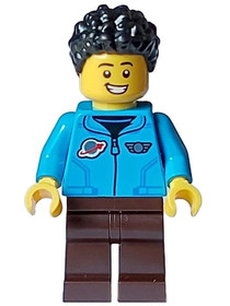 Male - Dark Azure Jacket, Dark Brown Legs, Hearing Aid, Black Hair