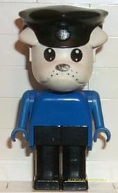 Fabuland Figura Bulldog 2-fehér sapkában