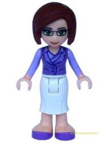 Friends Ms. Stevens minifigura, fehér szoknya lila felső