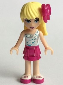 Stephanie - Magenta Szoknya, Fehér Felső