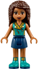 Friends Andrea - Dark Blue Skirt, Dark Turquoise Top