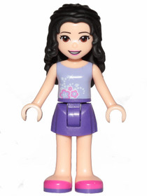 Friends Emma - Dark Purple Skirt, Lavender Top with Flowers