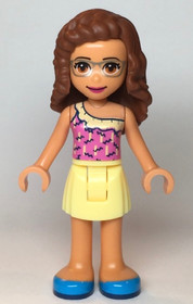 Friends Olivia (Nougat) - Bright Light Yellow Skirt, Dark Pink Top, Dark Azure Shoes