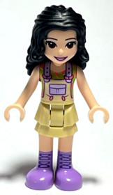 Friends Emma - Tan Dress with Straps, Medium Lavender Boots