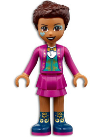 Friends Andrea - Magenta Jacket and Skirt, Dark Blue Boots