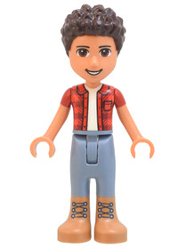 Friends River, Red Checkered Shirt with White Undershirt, Sand Blue Trousers