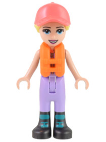 Friends Stephanie, Lavender Sailing Outfit, Coral Cap, Orange Life Jacket