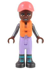 Friends Elijah, Lavender Sailing Outfit, Coral Cap, Orange Life Jacket