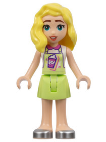 Friends Matilde - Yellowish Green Jumper, Bubble Tea Uniform, Silver Shoes