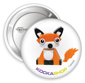 Kockashop kitűző 1.sorozat - Róka