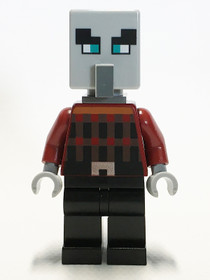 Illager (Pillager) - Black Legs, Dark Bluish Gray Neck Bracket and Tile with Clip